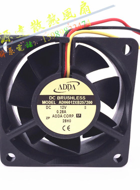 全新原装 ADDA AD06012XB257200 12V 0.28A 6CM 6025 3线散热风扇