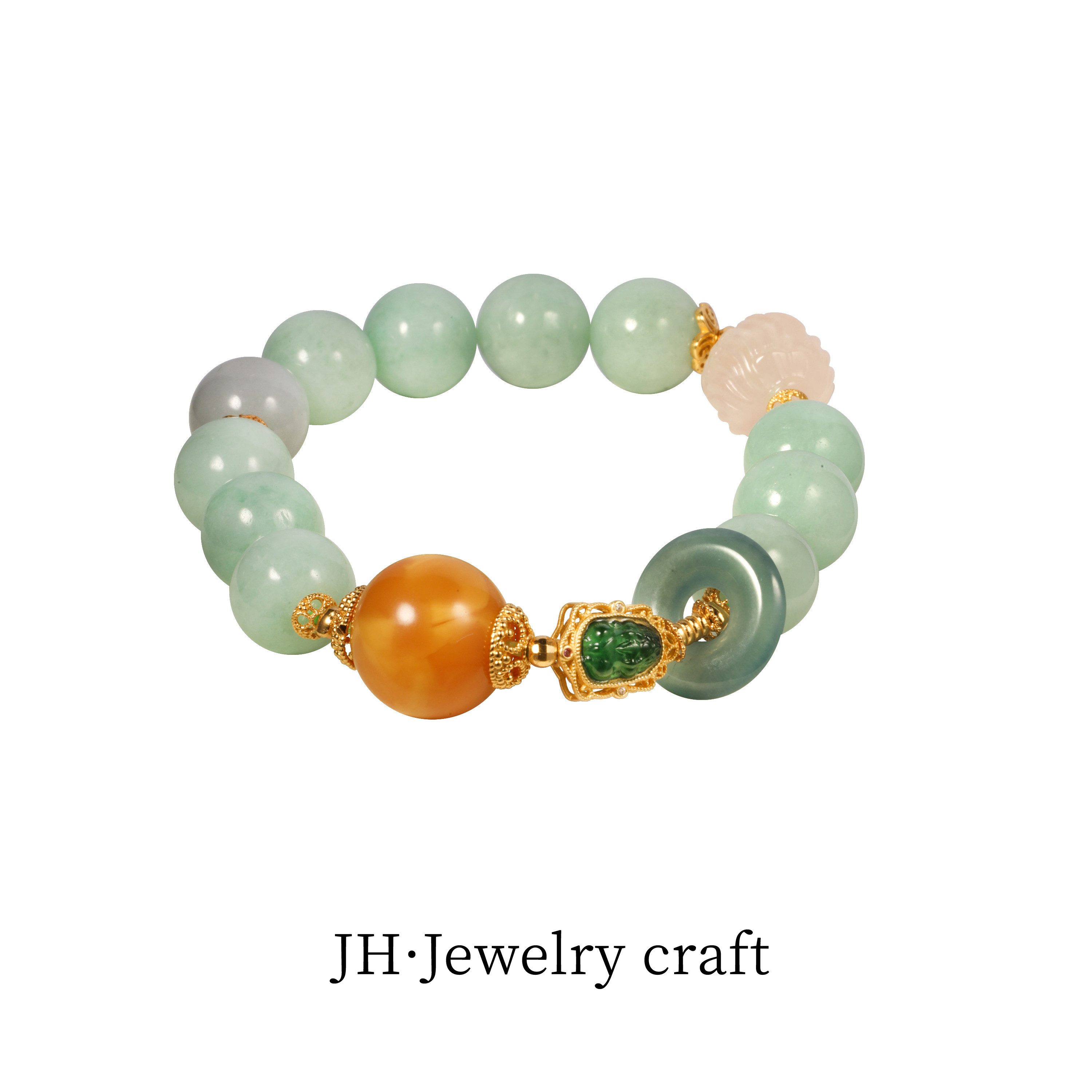 Jonny.“睡莲”高阶系列一抹绿的清凉百搭显白夏日专属手链