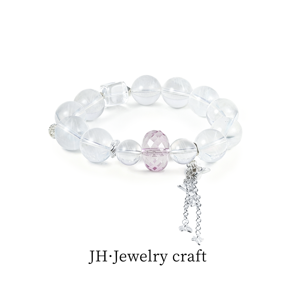 Jonny.“不染”高端蓝针白水紫水经典百搭手链