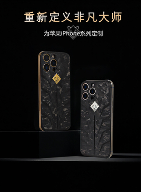 YTF-CARBON 适用于苹果16pro/16promax新款高级锻造碳纤维磁吸后盖15proMagsafe15promax奢华时尚商务保护壳