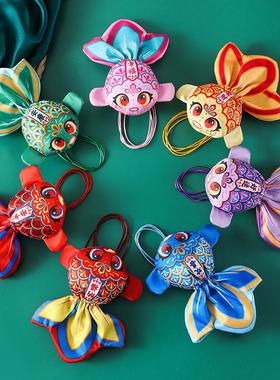 元旦新年锦鲤香囊袋鲤鱼香包袋空袋子汽车挂件随身挂饰端午节荷包