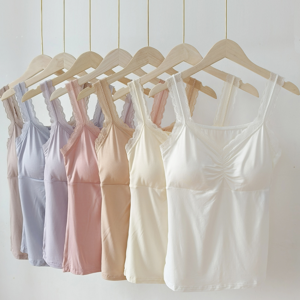 美娜舒丹蕾丝吊带背心百搭