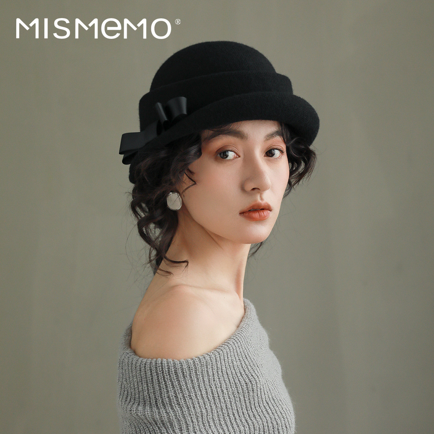 MISMEMO羊毛礼帽女2025新款秋冬复古蝴蝶结渔夫帽优雅千金风盆帽,服饰配件/皮带/帽子/围巾,帽子,淘宝优惠券,粉丝福利购,淘宝优惠卷