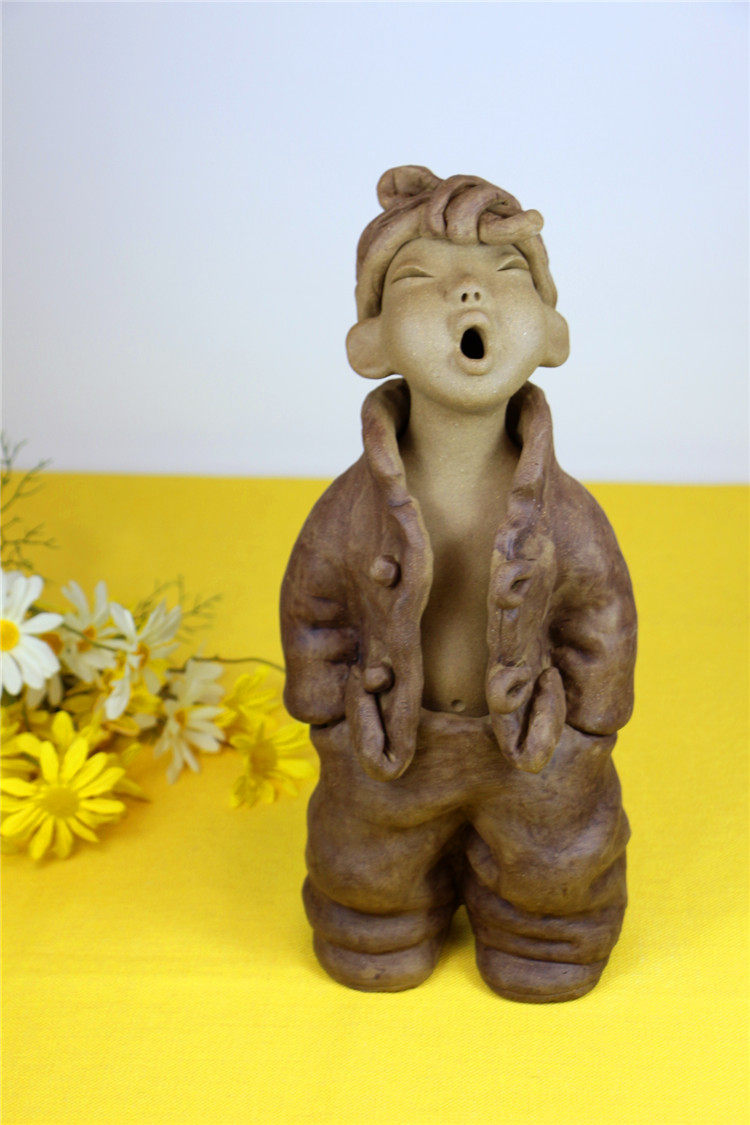 陶土娃娃礼物礼品 泥人 泥塑人物 陕北娃娃 陶瓷娃娃 陶艺人物