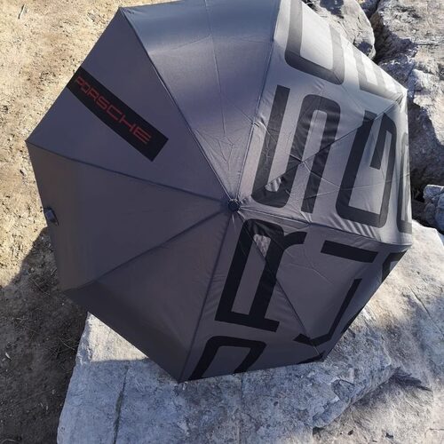 保时捷雨伞短柄三折全自动折叠伞