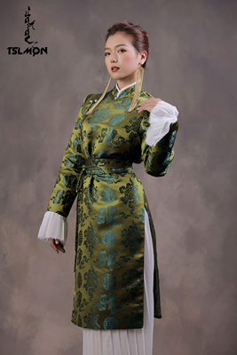 蒙古元素民族风袍子时尚休闲长款