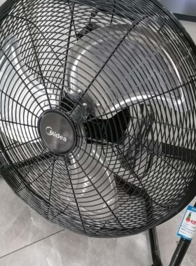 美的趴地扇FT45-25B金属铝叶家用黑色18寸台地扇