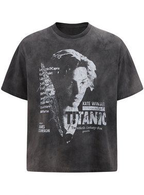 WENFENG LI 25SS 200克boxy fit短宽new vintage复古人像印花T恤