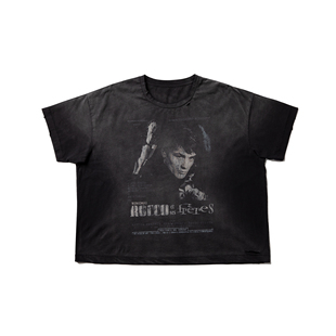 T恤男Alain 26SS复古vintage做旧短袖 Delon印花上衣 Wenfeng