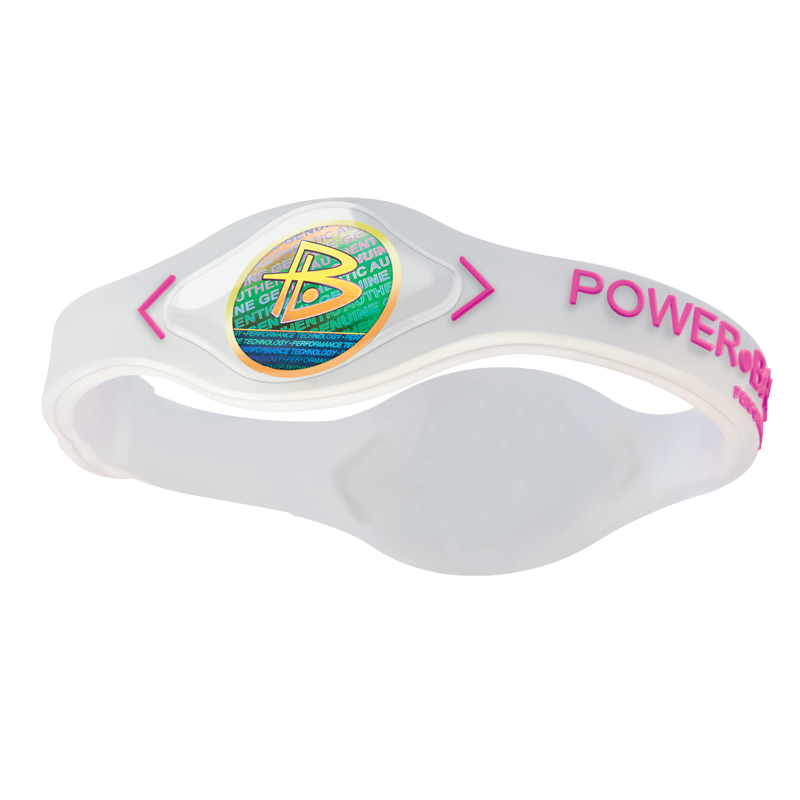 POWER BALANCE 霸能 能量平衡公司 手环 硅胶手环 透明粉字