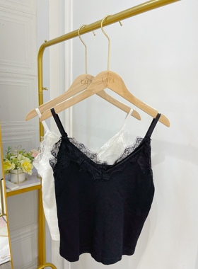 不退不换夏天吊带背心女雪纺内搭蕾丝打底设计感小众外穿美背上衣