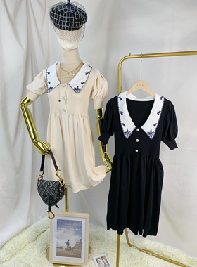 特价不退换新款春夏女设计感小众高级感气质收腰裙子复古法式chic