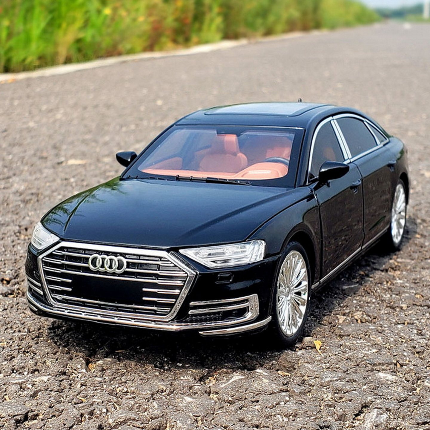 大号奥迪A6/A7/A8合金汽车模型回力声光可开门轿车玩具车收藏摆件
