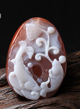 四川凉山连年有余南红玛瑙送证书