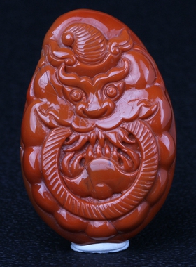 吊坠挂件瑞兽证书凉山南红玛瑙