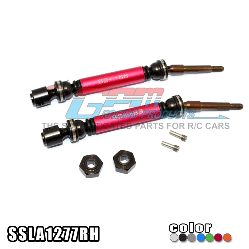 TRAXXAS SLASH 4X4铝合金+钢后款CVD万向节配12X6铝合金结合器-套
