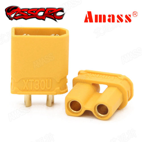 AMASS XT30U插头 小型轻量版 2mm镀金 锂电池插头艾迈斯正品