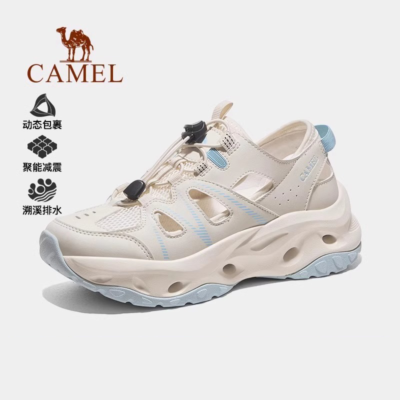 骆驼女鞋2025夏季新款女鞋透气休闲运动凉鞋涉水溯溪鞋户外休闲鞋