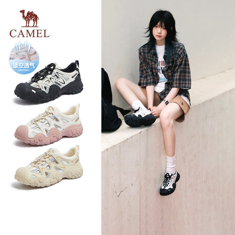 骆驼丑萌鞋透气洞洞鞋2026夏季户外运动凉鞋徒步登山鞋爬山鞋女款
