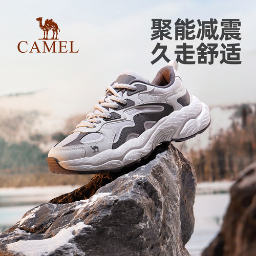 骆驼男鞋山云2老爹鞋2025秋季新款潮流情侣户外徒步休闲运动鞋女