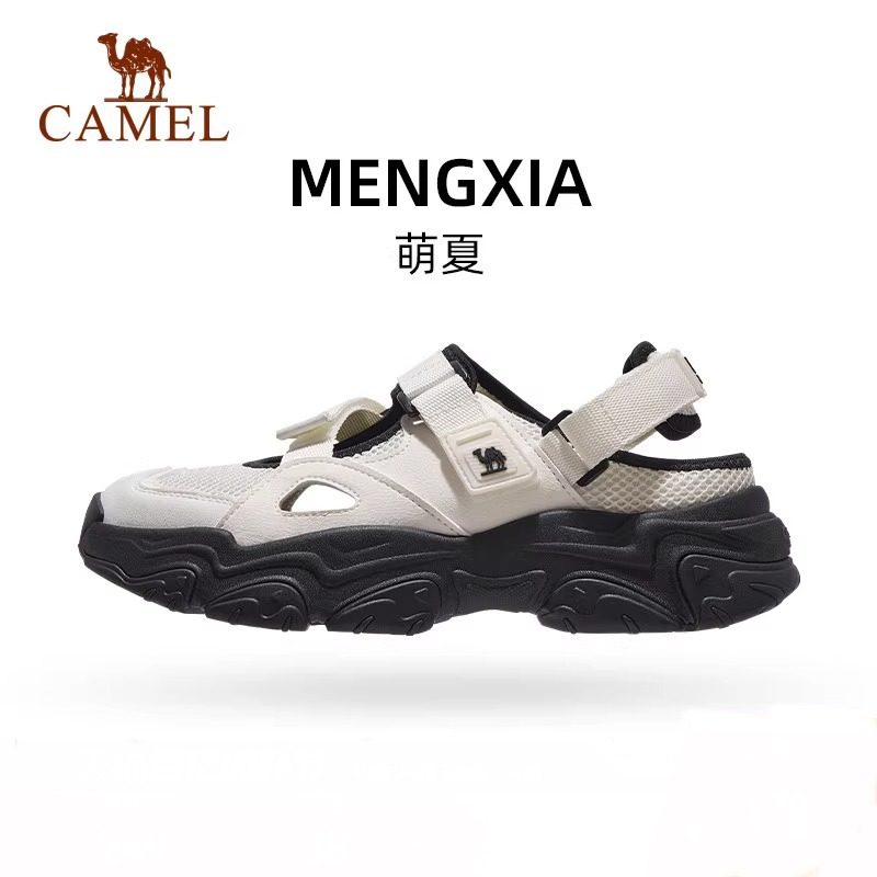 骆驼运动玛丽珍凉鞋女春夏新款透气舒适轻便防滑魔术贴休闲沙滩鞋