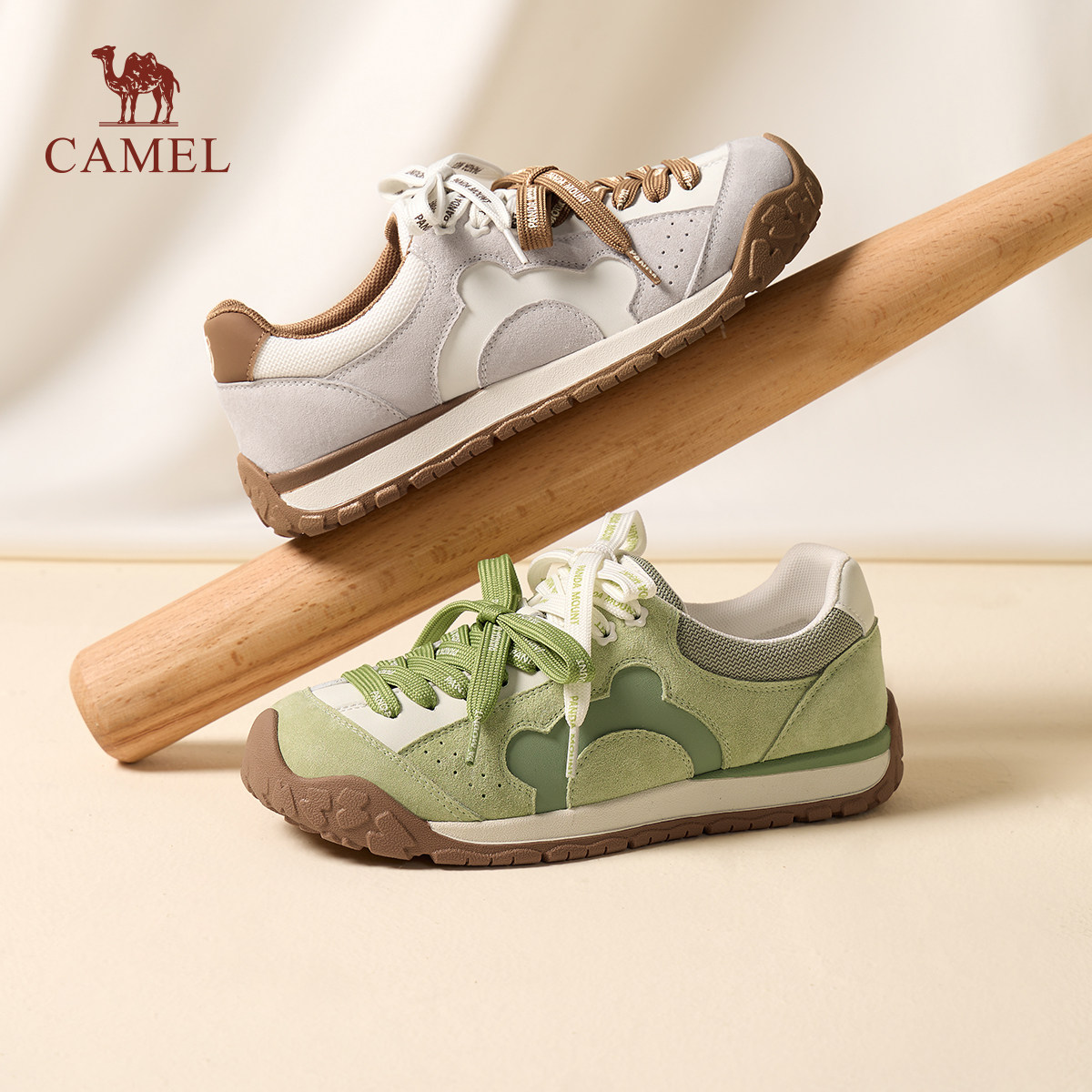 【新年系列】骆驼青柠德训鞋女2026春季新款休闲运动鞋板鞋阿甘鞋,女鞋,德训鞋,淘宝优惠券,粉丝福利购,淘宝优惠卷