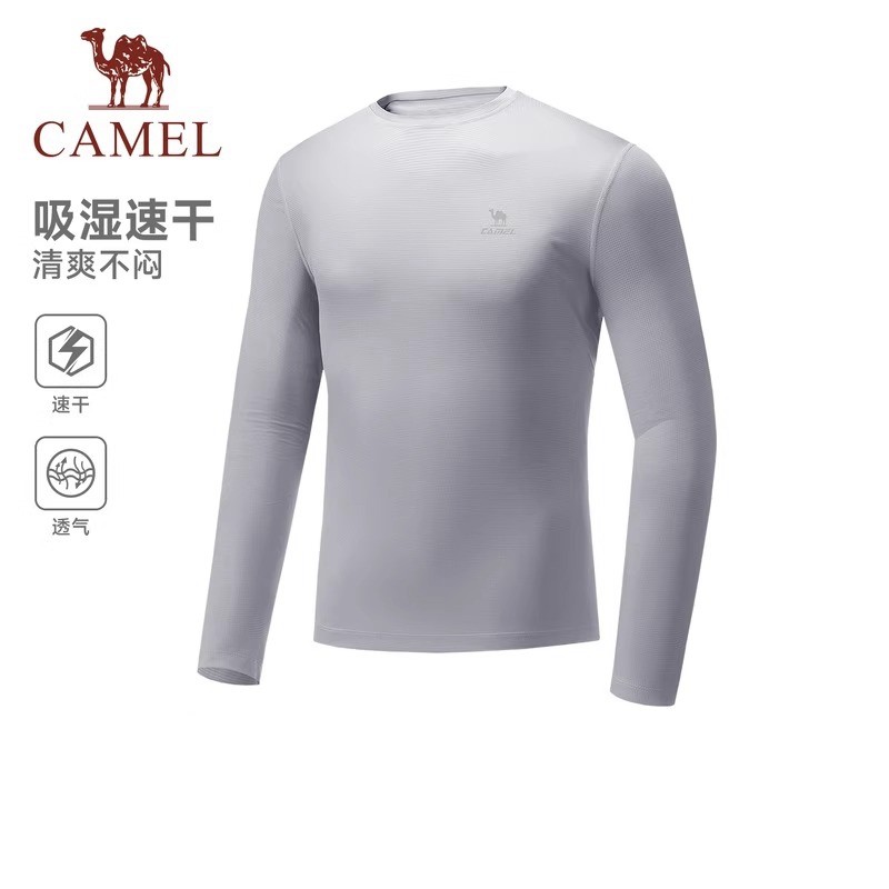 骆驼运动速干长袖T恤男2025秋季新款户外运动轻薄徒步内搭上衣女,男装,T恤,淘宝优惠券,粉丝福利购,淘宝优惠卷