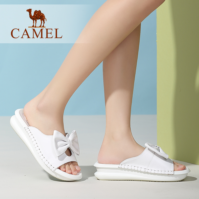 Sandales femme CAMEL   en couche de cuir premiere - Ref 2673581 Image 4