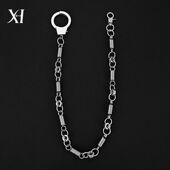 嘻哈牛仔裤 链 链子 单层简约手铐螺丝母裤 复古工业风轻奢男女同款