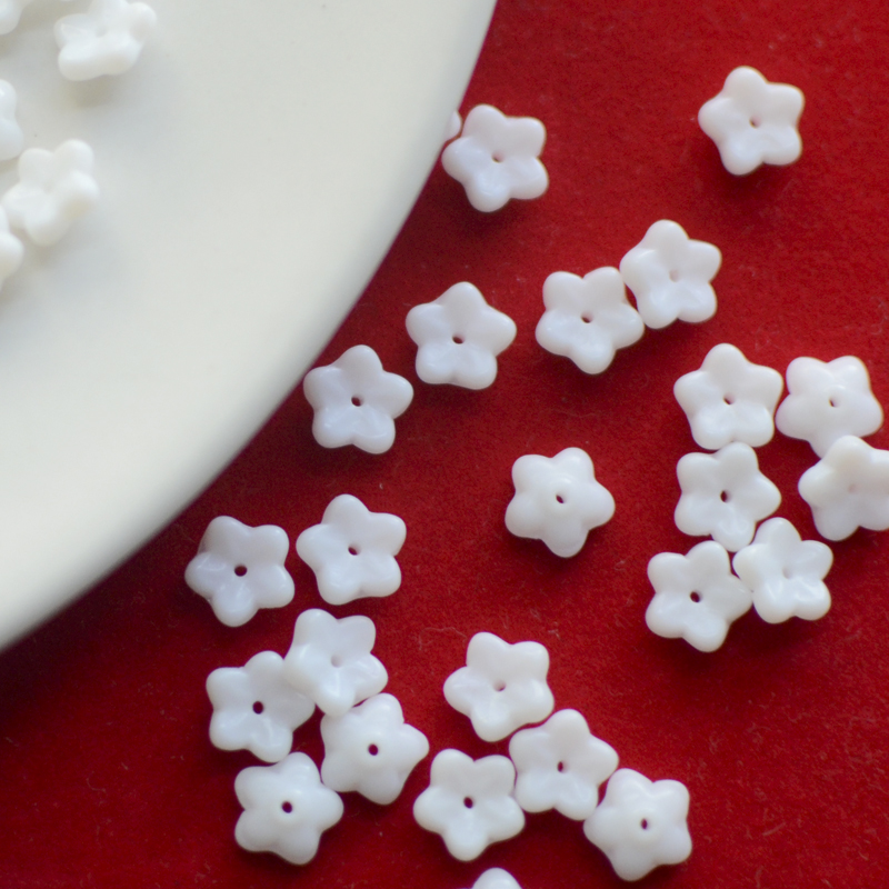 捷克琉璃樱花散珠diy串珠