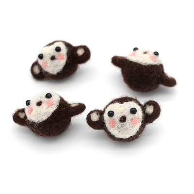 diy森系温暖风羊毛毡小猴子饰品