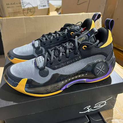 LiNing李宁韦德之道WOW10 城市球衣黑黄 低帮实战篮球鞋ABAS083-7