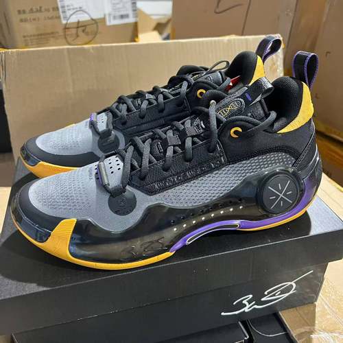 LiNing李宁韦德之道WOW10 城市球衣黑黄 低帮实战篮球鞋ABAS083-7