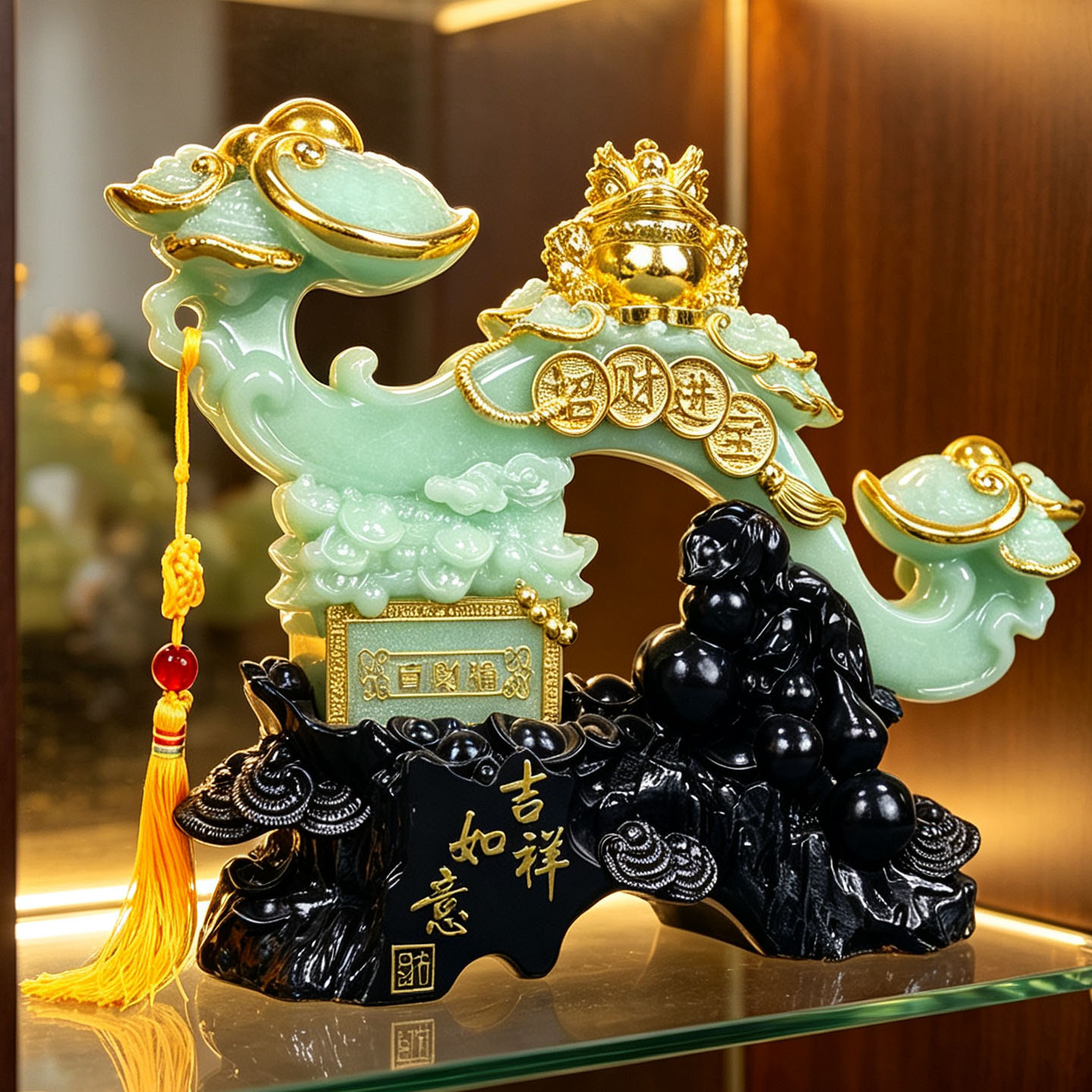 新中式高档玉如意摆件乔迁礼