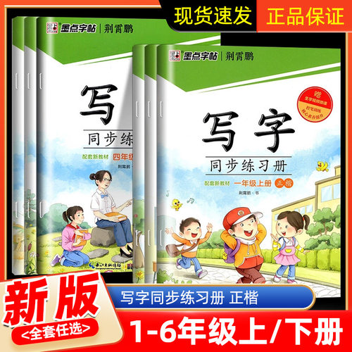 2025春墨点字帖写字同步练习册语文小学一二三四五六年级初中七八九年级上册下册荆霄鹏楷书正楷课本配套练字帖部编人教版控笔训练 - 封面