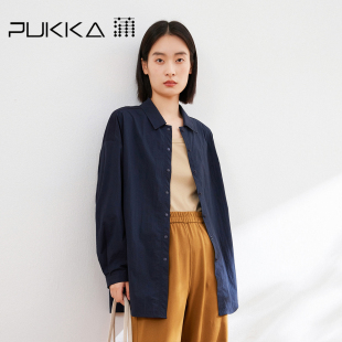 新品 蒲PUKKA 女夏季 衬衫 山系超轻速干宽松衬衣 长袖