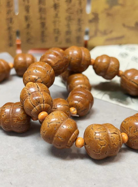 天然桃核雕刻葫芦手串手链文玩手