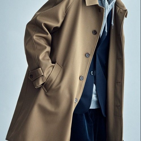 日系复古羊毛廓形大衣重磅老钱风衣插肩袖外套时尚大气男装潮牌,男装,风衣,淘宝优惠券,粉丝福利购,淘宝优惠卷