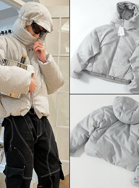 高街VUJADE K8.0灰色空气层白鸭绒羽绒服kenijima男女同款vibe风