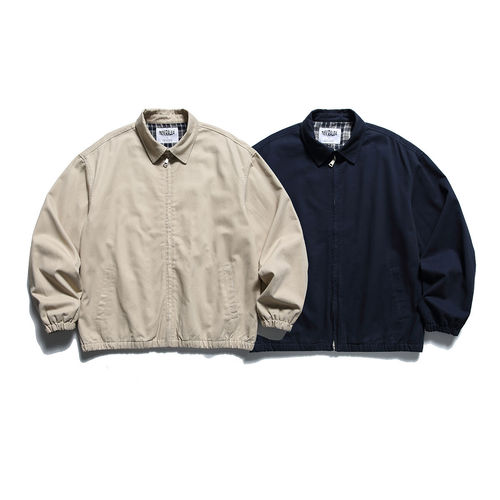 日系Kapital Vintage 纯色教练夹克复古宽松休闲简约百搭工装外套