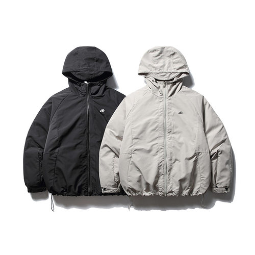 日系户外2025冬季新款纯色基础款连帽羽绒服潮牌复古三合一羽绒袄