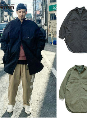 日系复古kapital 潮牌平田和宏中长款廓形宽松夹棉外套夹克余文乐