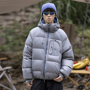 OOTD户外冬季三防轻量化90鸭绒连帽羽绒服男款防风加厚男士外套女