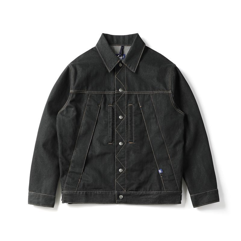 25AW秋装新品日系紫标牛仔夹克休闲复古水洗翻领工装外套男5407