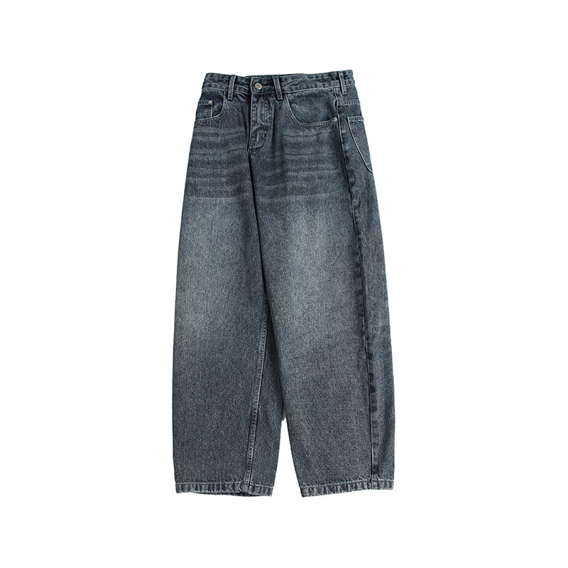 日系秋季男女款直筒水洗牛仔裤2025新款休闲长裤男士百搭宽松裤子