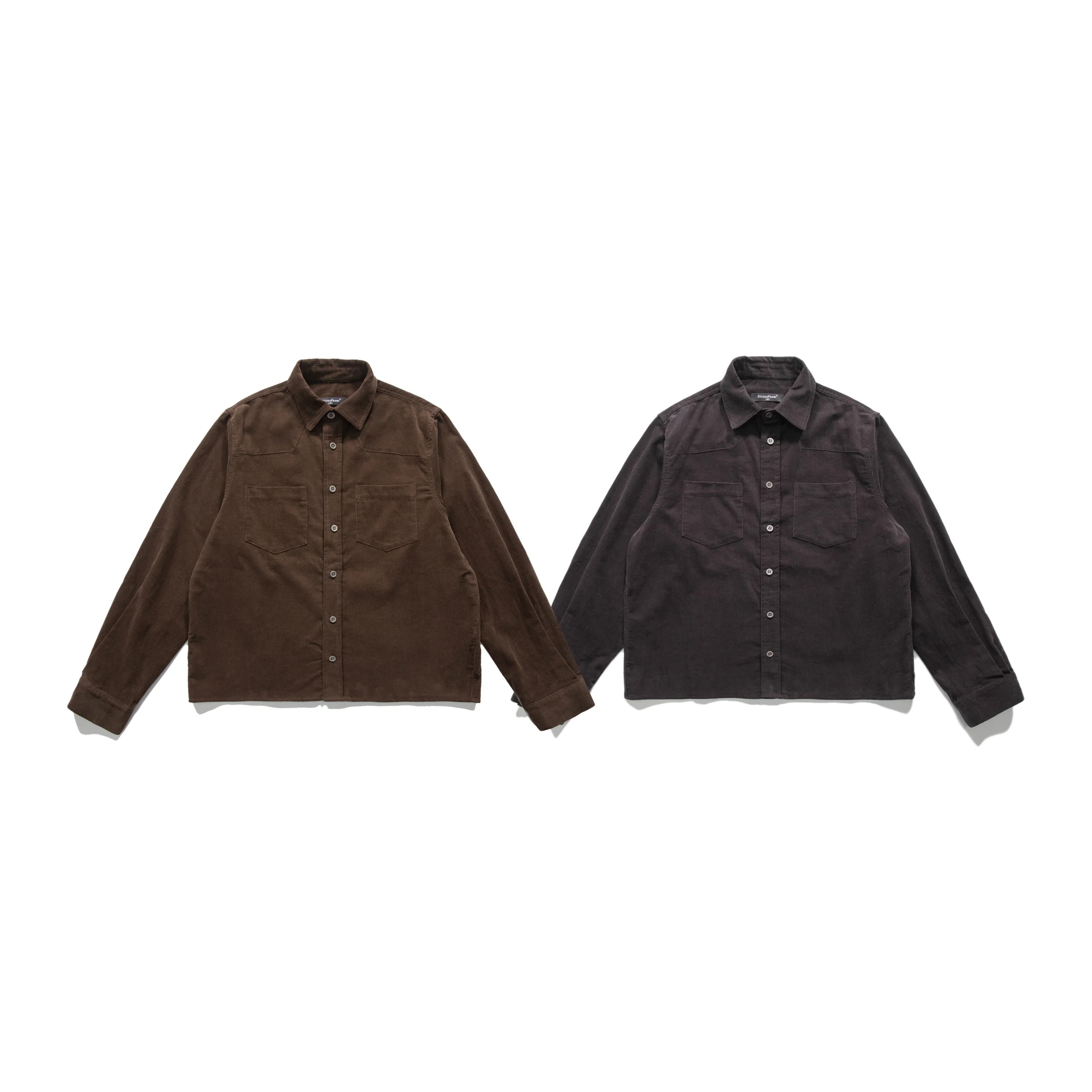 阿美咔叽灯芯绒衬衫男士复古宽松休闲长袖条绒衬衣外套春秋季日系,男装,衬衫,淘宝优惠券,粉丝福利购,淘宝优惠卷