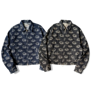 24AW KAPITAL 平田和宏 日系休闲眼睛刺绣牛仔复古翻领长袖外套潮