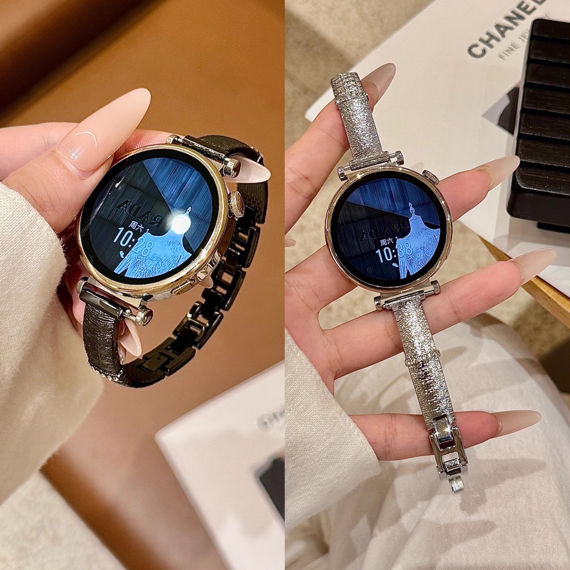 适用华为系列金属手镯款表带手环