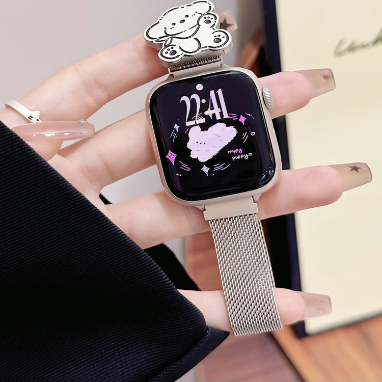 适用苹果手表带S10细款米兰回环