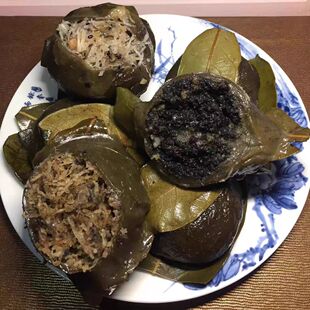 阿婆田艾饼广东非遗特产湛江传统手工糯米糍粑椰丝芝麻木叶搭饼